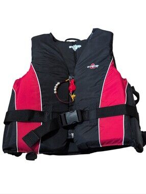 Fluid Adult Life Jacket L/XL Black Pink Personal Flotation Device Vest